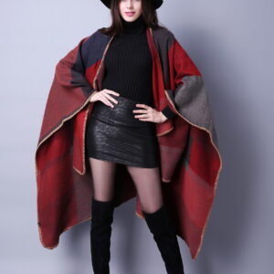 Large checkered red / 135-175CM