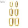 Wholesale Simple Real Gold Plated Creative Arc Earrings