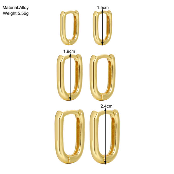Wholesale Simple Real Gold Plated Creative Arc Earrings