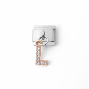 0753-Zircon Gold Plated Letter L