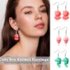 Wholesale 17pcs/pack Simulated fun animals, funny resin animal earrings set
