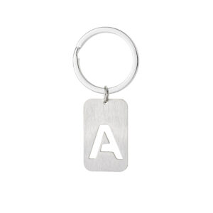 Military card hollow-out letter keychain-A