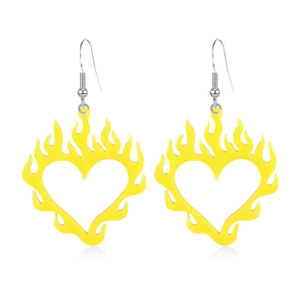 Wholesale Halloween Heart Flame Acrylic Earrings