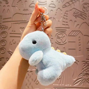 Plush sitting dinosaur-blue