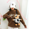 Wholesale Cute Cow Doll Plush Doll Crossbody Bag