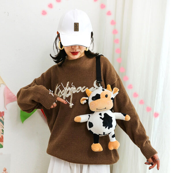 Wholesale Cute Cow Doll Plush Doll Crossbody Bag