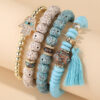 Wholesale Ethnic Multilayer Linden Beaded Alloy Bracelet