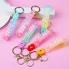 Wholesale Candy Color Lanyard PVC Keychains