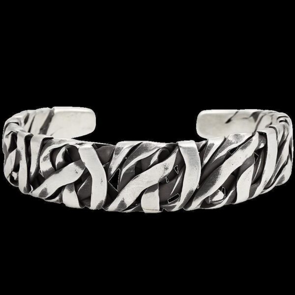 Wholesale Hand Woven Open Men Metal Bracelet