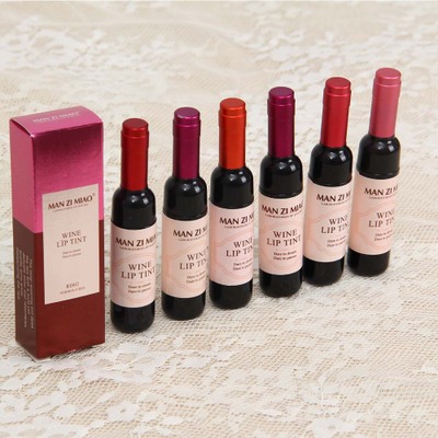 Wholesale Plastic Red Wine Bottle Lip Gloss Lip Tint