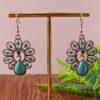 Wholesale Bohemian Retro Ethnic Style Teardrop Shaped Turquoise Earrings