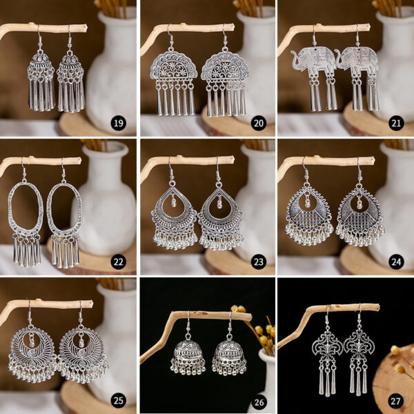 Wholesale Vintage Ethnic Style Metal Tassel Alloy Earrings