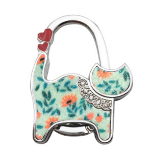 Two Hearts Cat Green Leaves / 7cm*5cm*1cm