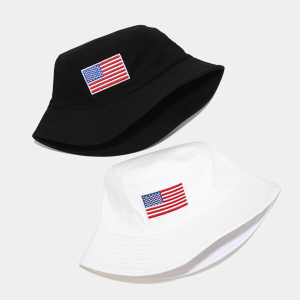 Wholesale Polyester American Flag Embroidered Bucket Hat