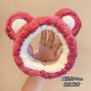 Hairband-rose red strawberry bear