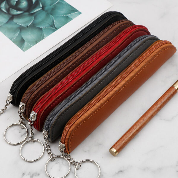 Wholesale Simple Zipper Pu Pen Case