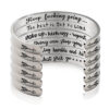 Wholesale Stainless Steel C-Shape Opening Lettering KEEP FUCKING GOING Bracelet