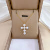 Wholesale Pearl Cross Collarbone Titanium Steel Necklace