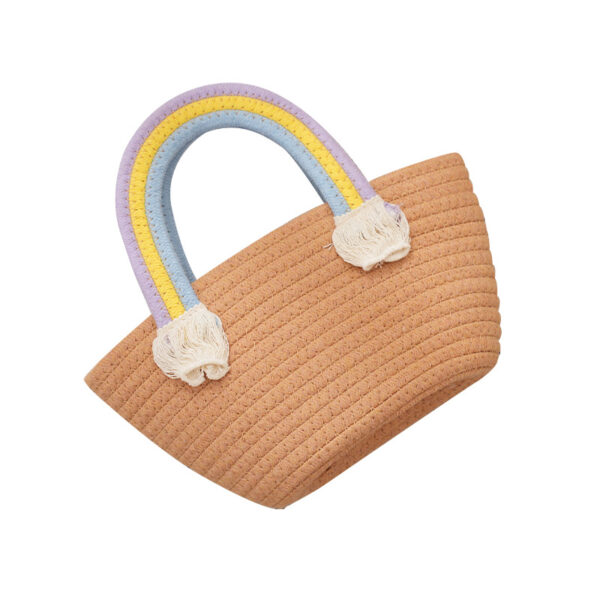 Wholesale Cotton Rope Woven Rainbow Bag