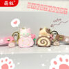 Wholesale Cat Cat Cake Roll PVC Keychain