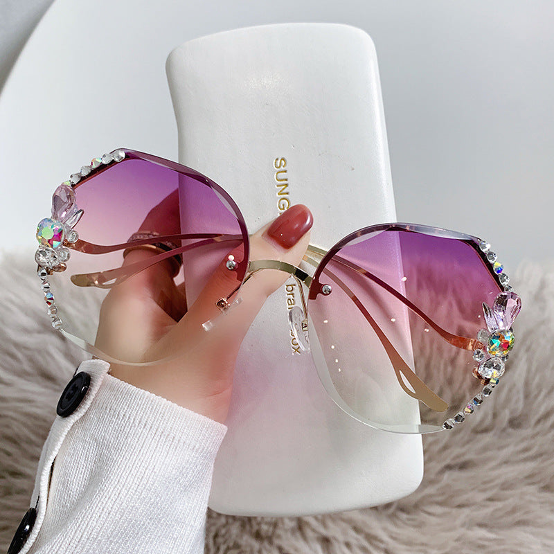 Wholesale Rhinestone PC UV Protection Sunglasses