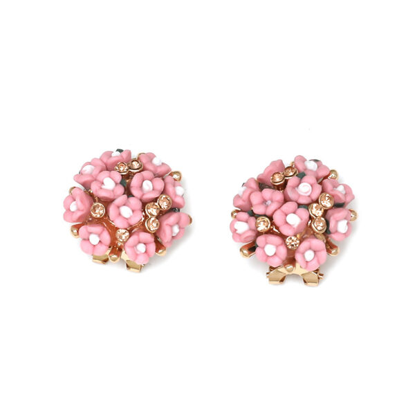 Wholesale Rose Flower Rhinestone Ear Studs