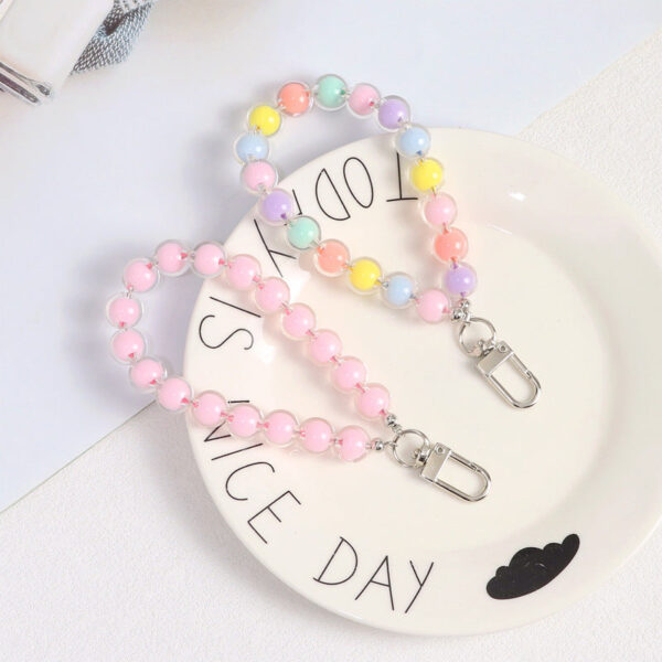 Wholesale Acrylic Candy Color Beaded Bracelet Keychains