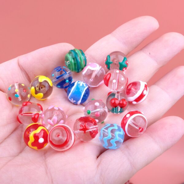 Wholesale 12MM Cartoon Glass DIY Jewelry Accessories Beads