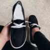 Wholesale Lace-up Flat Women's Cloth Shoes