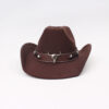 Wholesale Imitation Cashmere Cowhead Curled Edge Western Denim Top Hats