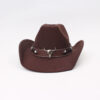 Wholesale Imitation Cashmere Cowhead Curled Edge Western Denim Top Hats