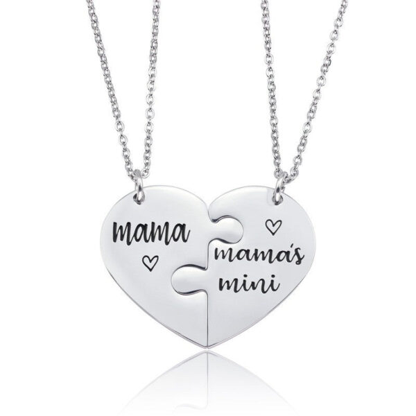 Wholesale Mom's Baby Mother's Day Gift Lettering Titanium Steel Necklace