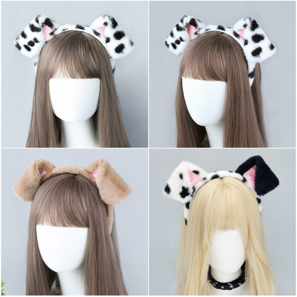 Wholesale Spotted Dog Ears Plush Headband