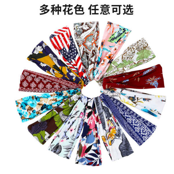 Wholesale Yoga Broadside Printed Fabric Headband