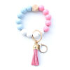 Wholesale Colorful Silicone Beaded Wrist Keychain