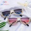 Wholesale Metal Half-frame PC Women's Sunglasses