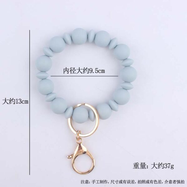 Wholesale Silicone Bead Wrist Keychain