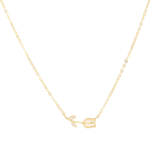 Wholesale S925 Sterling Silver Tulip Necklace