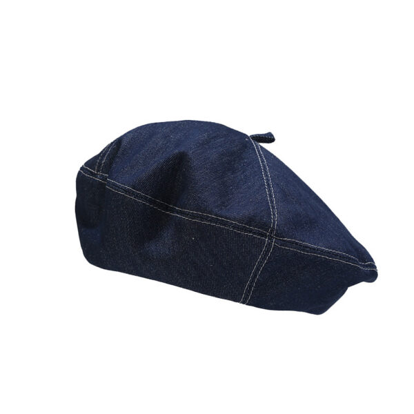 Wholesale Street Fashion All-match Denim Simple Solid Color Casual Art Newsboy Hat Beret