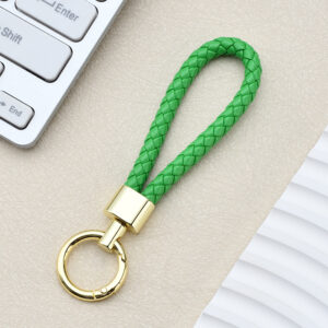 Green light gold-green / Spring ring braided buckle