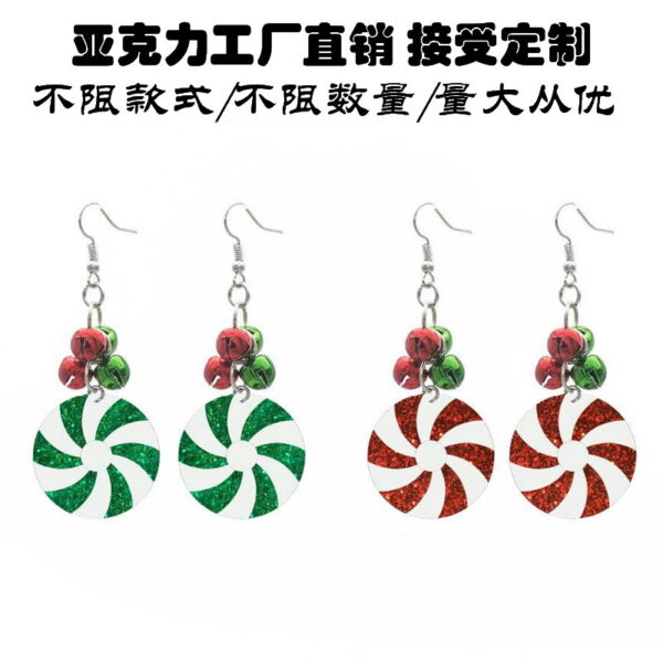 O1CN01lW51xT1ZFcXD2Ki8w_1794553165-0-cib Wholesale New Christmas Tree Colorful Bulbs Bell Candy Design Earrings
