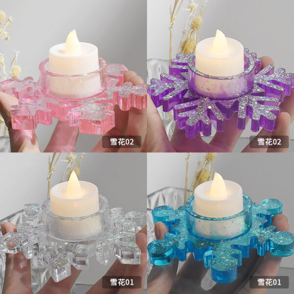 Wholesale DIY Resin Crystal Drop Glue Christmas Snowflake Mold