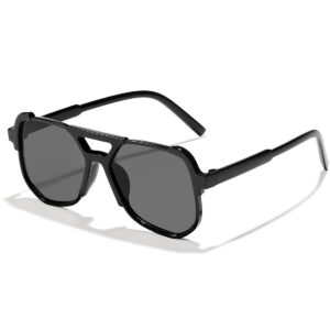 Wholesale Double Beam Square Frame PC Kids Sunglasses