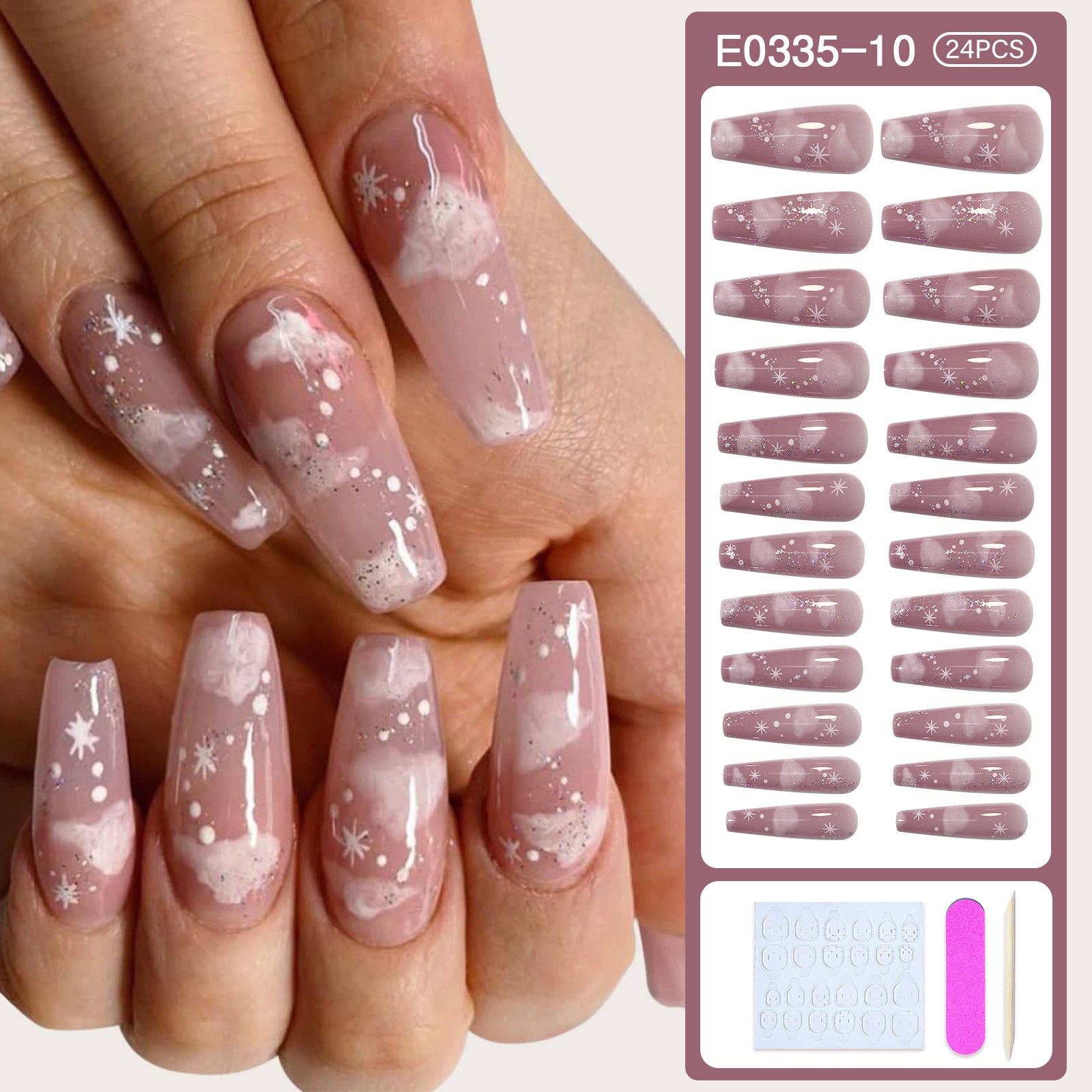 Wholesale Plastic Nude Color Translucent Cloud Wearable Nail Art