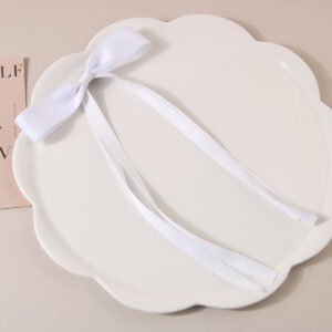 Polyester cotton ribbon White 8G duckbill clip