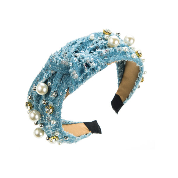 O1CN01labpF12LDsTsYTU1E_2206398079659-0-cib Wholesale Denim Fashion Pearl Sequin Headband