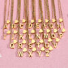 Wholesale Peach Heart 26 Letters Gold Plated Necklaces