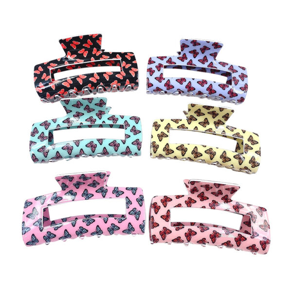 O1CN01ldALxc25AdjS2Lv26_2212693817486-0-cib Wholesale Valentine's Day Retro Square Butterfly Hair Clip