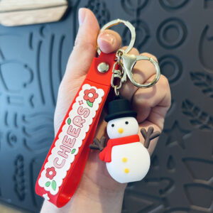 Black hat Christmas snowman