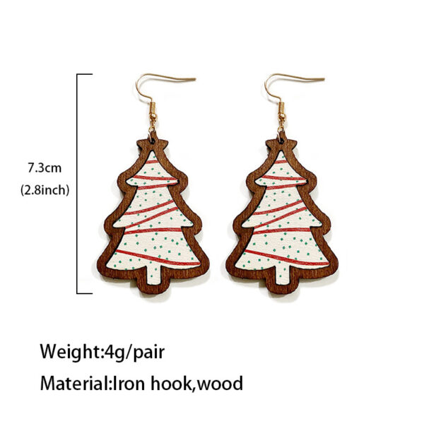 O1CN01ldihdJ1zp30epKCml_2215459036762-0-cib Wholesale Christmas Black and Red Plaid Christmas Tree Wooden Earrings